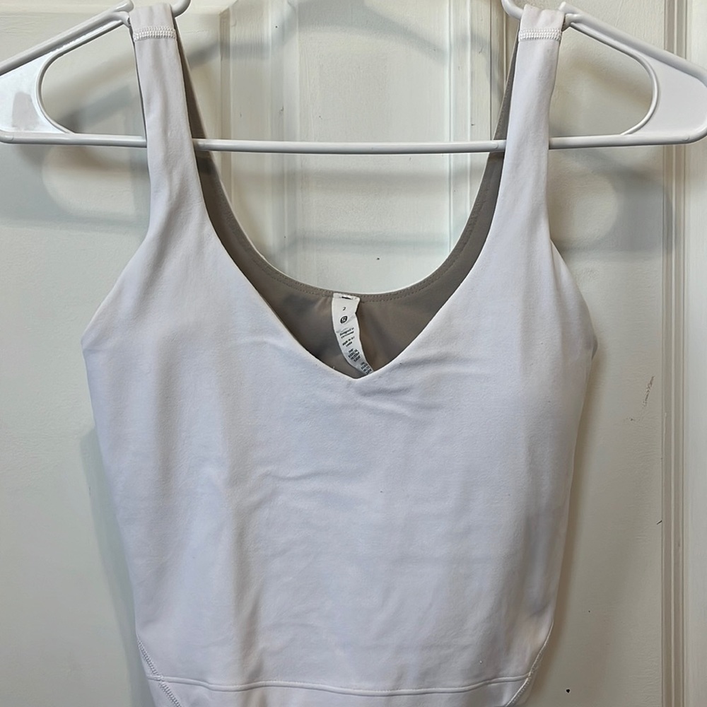 White Lululemon Align tank top size 2